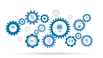 smartphone, bank card, pay icon. From mobile concept set