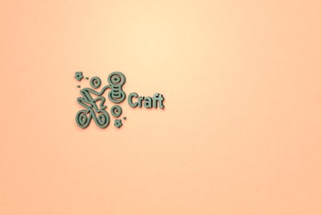Illustration of Craft with green text on beige background