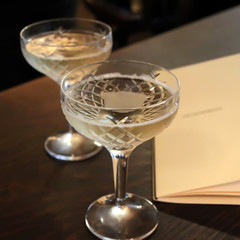 two glasses of champagne