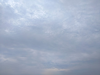 White soft cloud texture on blue sky background