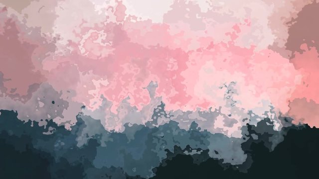 abstract animated twinkling stained background seamless loop video - watercolor splotch effect - old pink and gray slate black color