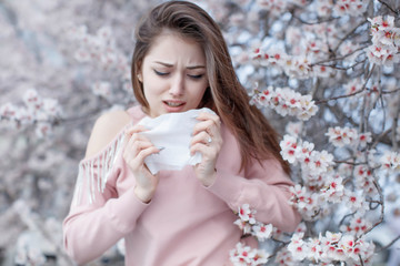 Woman with allergies 