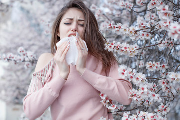 Woman with allergies 