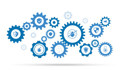 Virus protection icon. From cyber security set