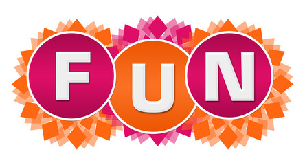 Fun Pink Orange Circular Floral Circles 