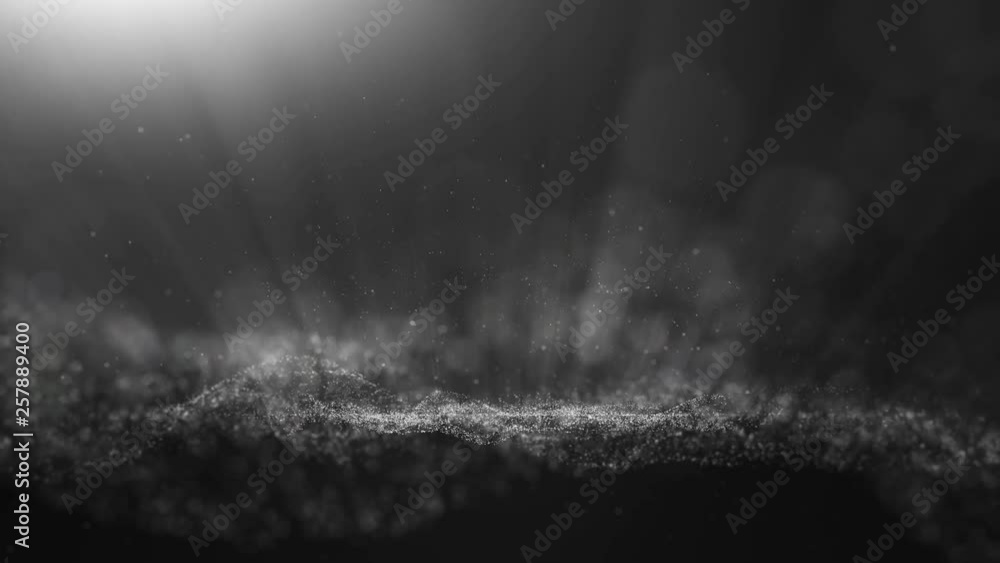 Aufkleber seamless loop,black background, digital signature with particles, sparkling waves, curtains and area