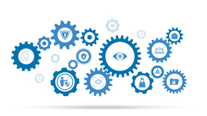 Chip Eye Lens rounded icon. From cyber security set