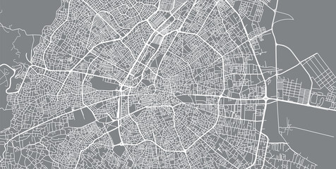 Obraz premium Urban vector city map of Konya, Turkey