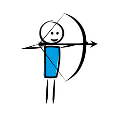 Mann mit Pfeil und Bogen © Daniel Berkmann