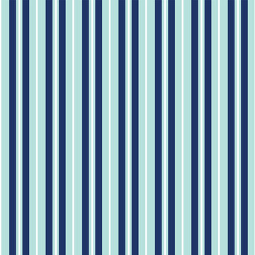 Modern men's seamless shirting stripe pattern in blue and white. Great for textiles, home decor, wrapping paper packaging and fashion prints. Sophisticated, multi-width thin vertical stripes. Vector.