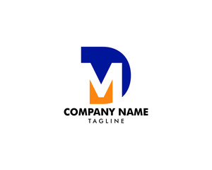 Initial Letter DM Logo Template Design