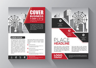 Brochure template layout, cover design annual report, magazine, flyer or booklet background