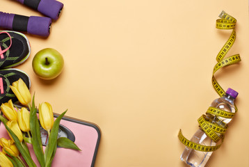 Female fitness background.