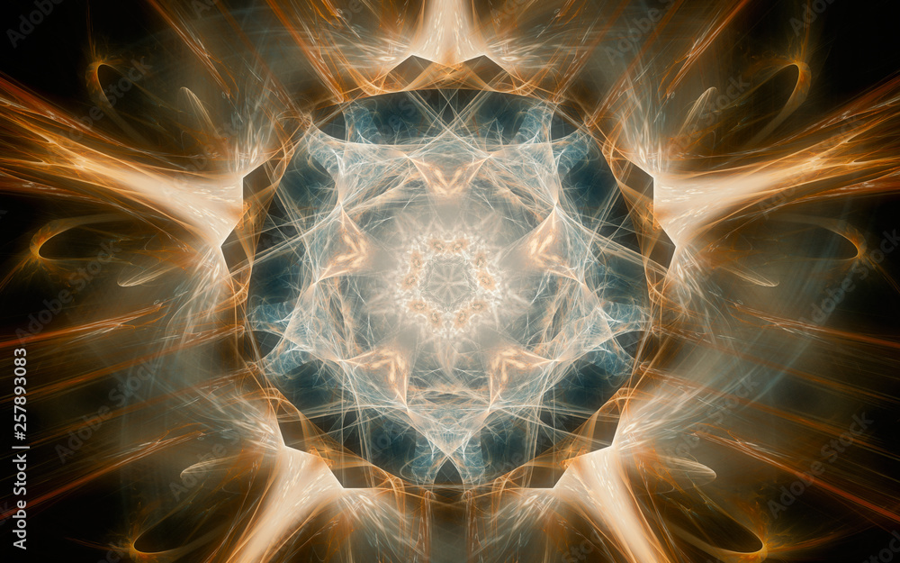 Fototapete digital generated image in the form of abstract geometric shapes of various shades and colors for us