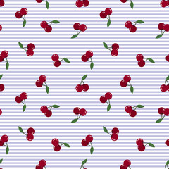 seamless pattern with cherry