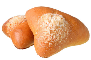 sweet bun with filling isolated