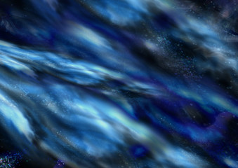 abstract blue smooth shapes background 