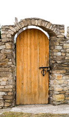 vintage wooden exterior doorway