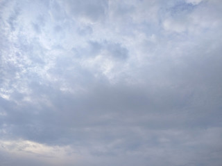 White soft cloud texture on blue sky background