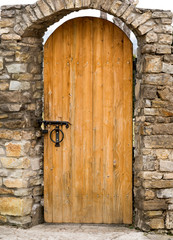 vintage wooden exterior doorway