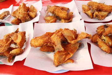 Fried fish is tasty at street food