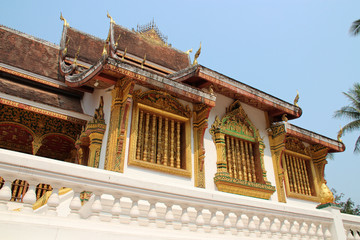 Buddhist temple (Haw Pha Bang) in Luang Prabang (Laos)