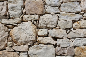 White dry stone wall texture background