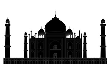 Fototapeta na wymiar Taj Mahal Silhouette