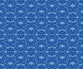 Indigo dyed ikat seamless pattern. Creative ornament textile design.