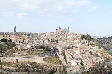 Fototapeta na wymiar TOLEDO-SPAIN-FEB 20, 2019: Toledo is a city and municipality located in central Spain; it is the capital of the province of Toledo and the autonomous community of Castile–La Mancha.