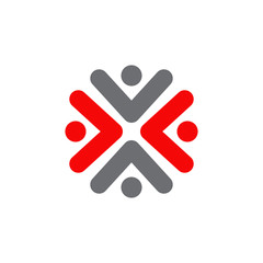 Community and adoption care logo design vector template