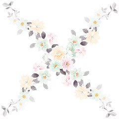 Floral pattern for wallpaper or fabric
