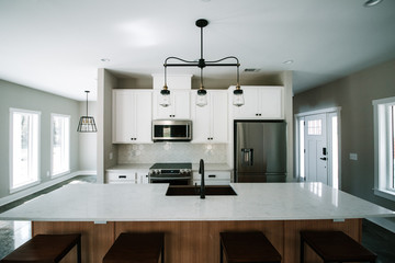 Stark White Contemporary Kitchen Interior