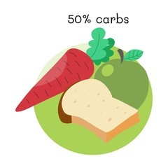 Infographics about healthy food