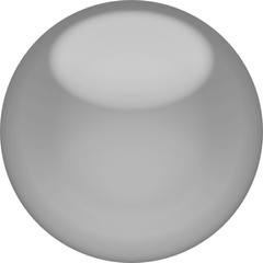 Web button 3d - gray glossy sphere, isolated