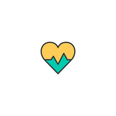 Cardiogram Icon Design. Lifestyle icon vector design