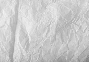 Obraz premium Sheet of White Thin Crumpled Craft Paper Background