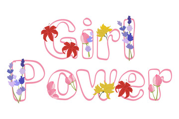 Woman motivational slogan. Girl Power. Woman motivational slogan.