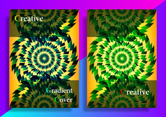 Creative Gradient Cover. Minimal covers or posters design template. Abstract shapes with vibrant gradients