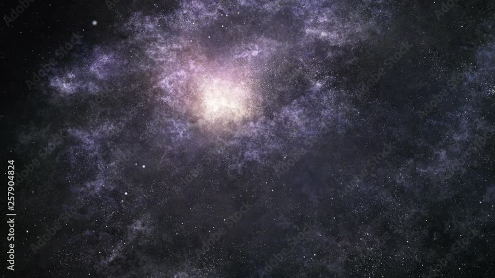 Wall mural flight through the galaxy