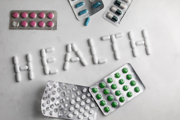 pills health inscription