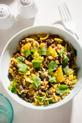 Mexican rice beans salad 