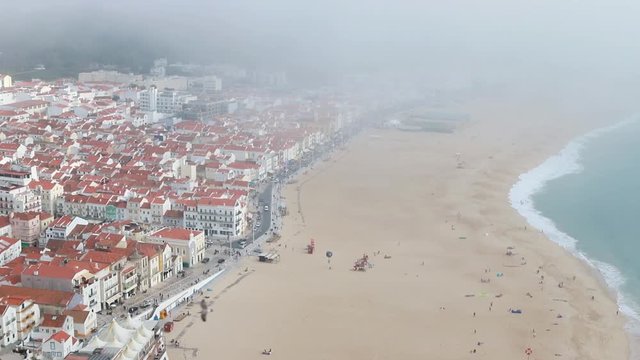 view on city Nazare, Portugal