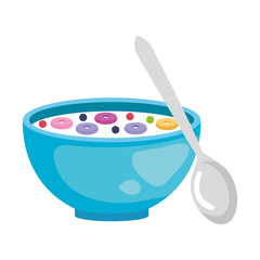 cereal dish with spoon