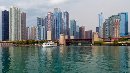 Fototapeta na wymiar Chicago River in Chicago, Illinois