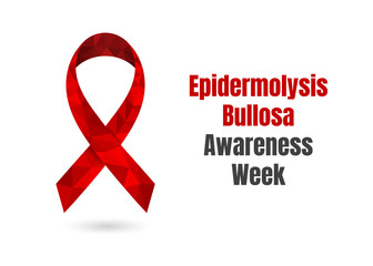 Epidermolysis Bullosa Week low poly ribbon web