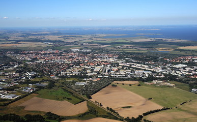 Fototapeta premium Hansestadt Greifswald vom Süden
