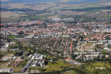 Fototapeta na wymiar Hansestadt Greifswald vom Süden