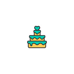Wedding cake Icon Design. Lifestyle icon vector design