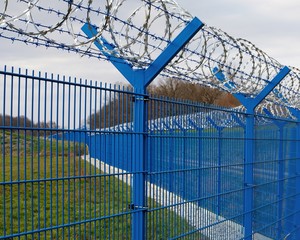 fence with barbed wire